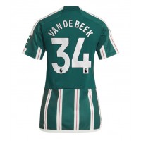 Ženski Nogometni dresi Manchester United Donny van de Beek #34 Gostujoči 2023-24 Kratek Rokav